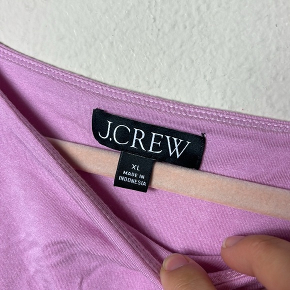 J. Crew Long-sleeve Tee Boatneck lilac size XL - Picture 3 of 7